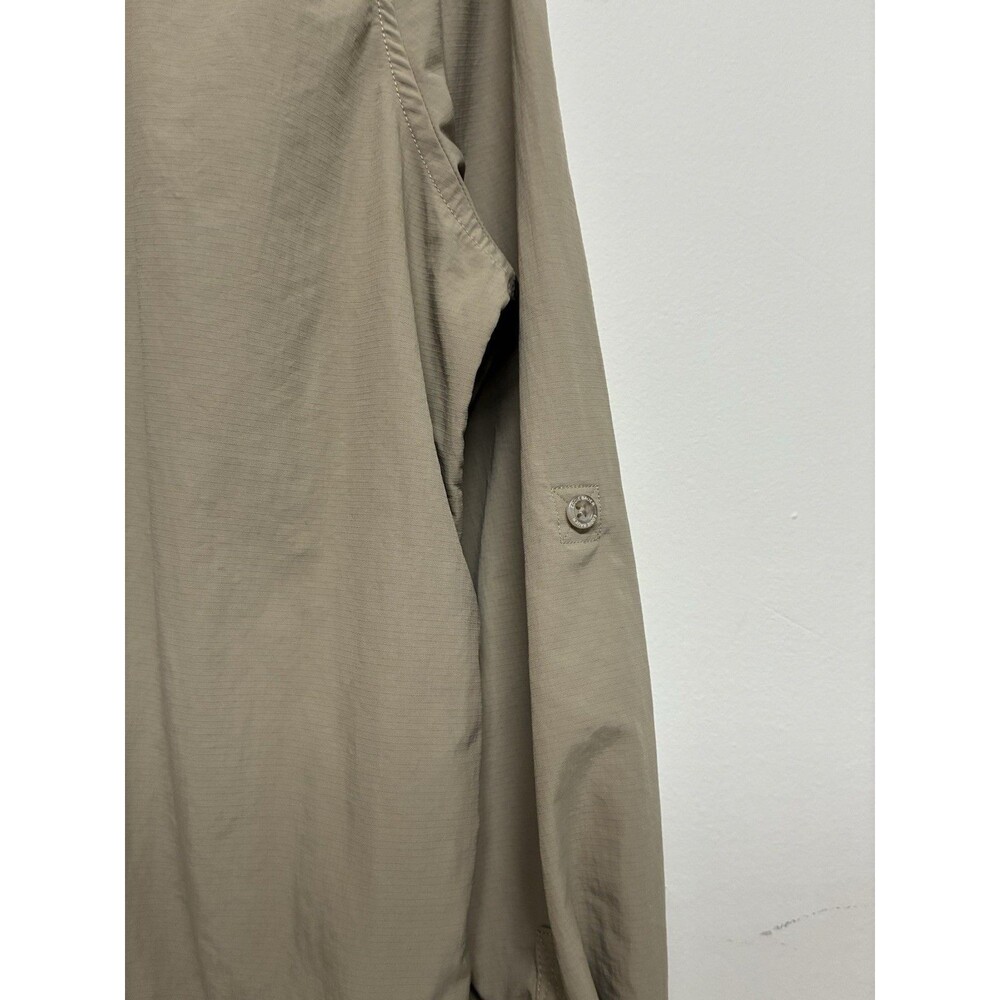 Eddie Bauer Women’s XL Beige Outdoor Nylon Buttondown Long Sleeve Shirt - Picture 12 of 12